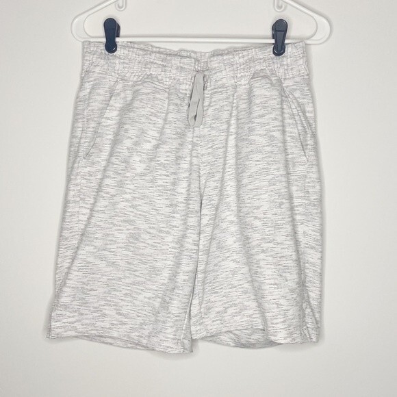 Mondetta Bermuda Shorts White Grey Space Dye Comfortable Athleisure Size Medium - Picture 4 of 10
